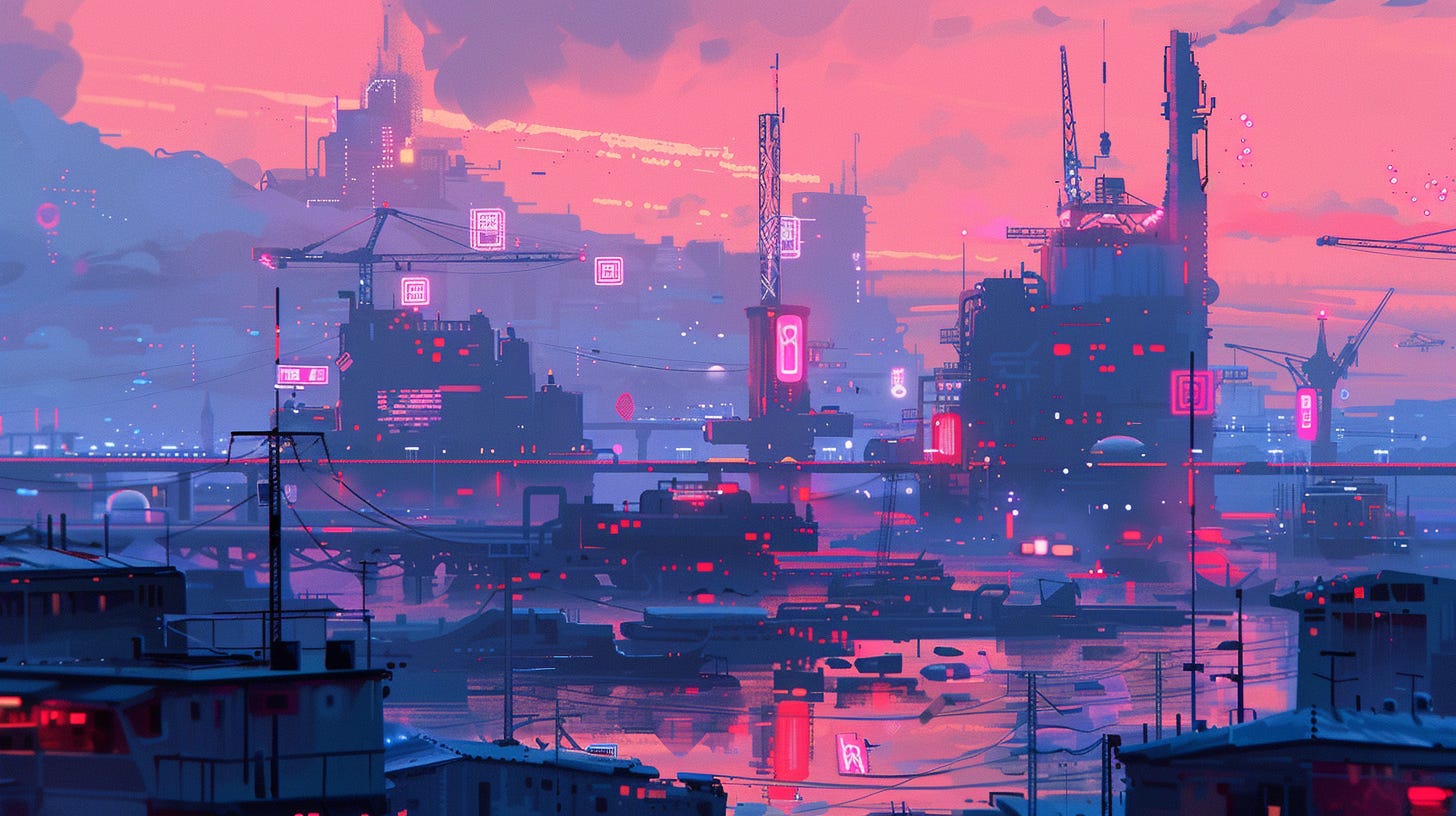 Heavily industrialized city with factories everywhere