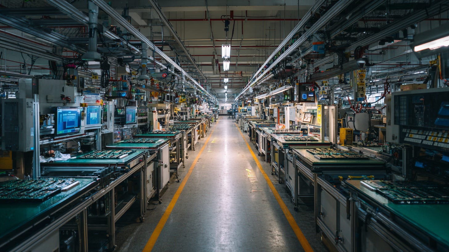 A large, fully automated factory